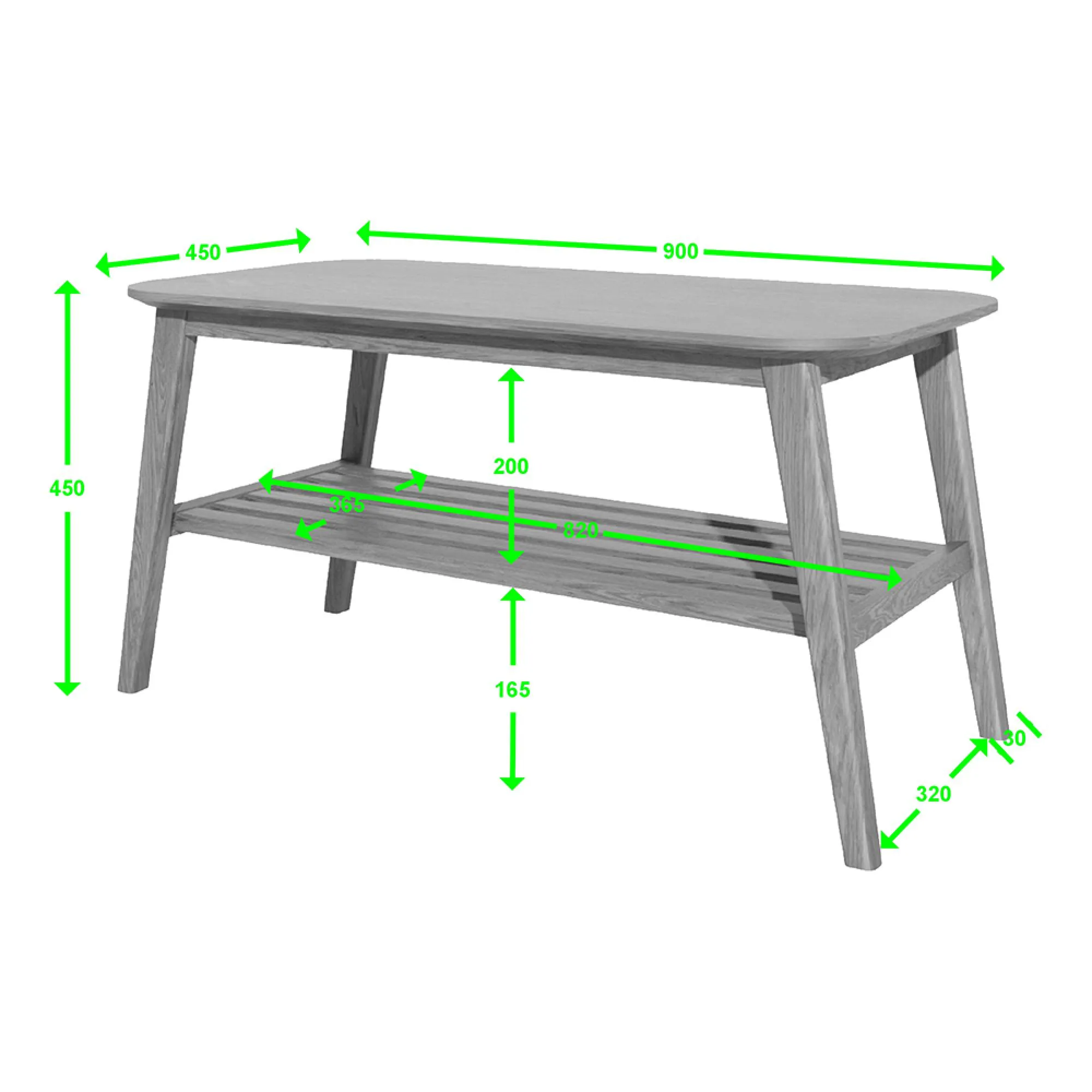 Scandic Oak Small Coffee Table - Lacquered