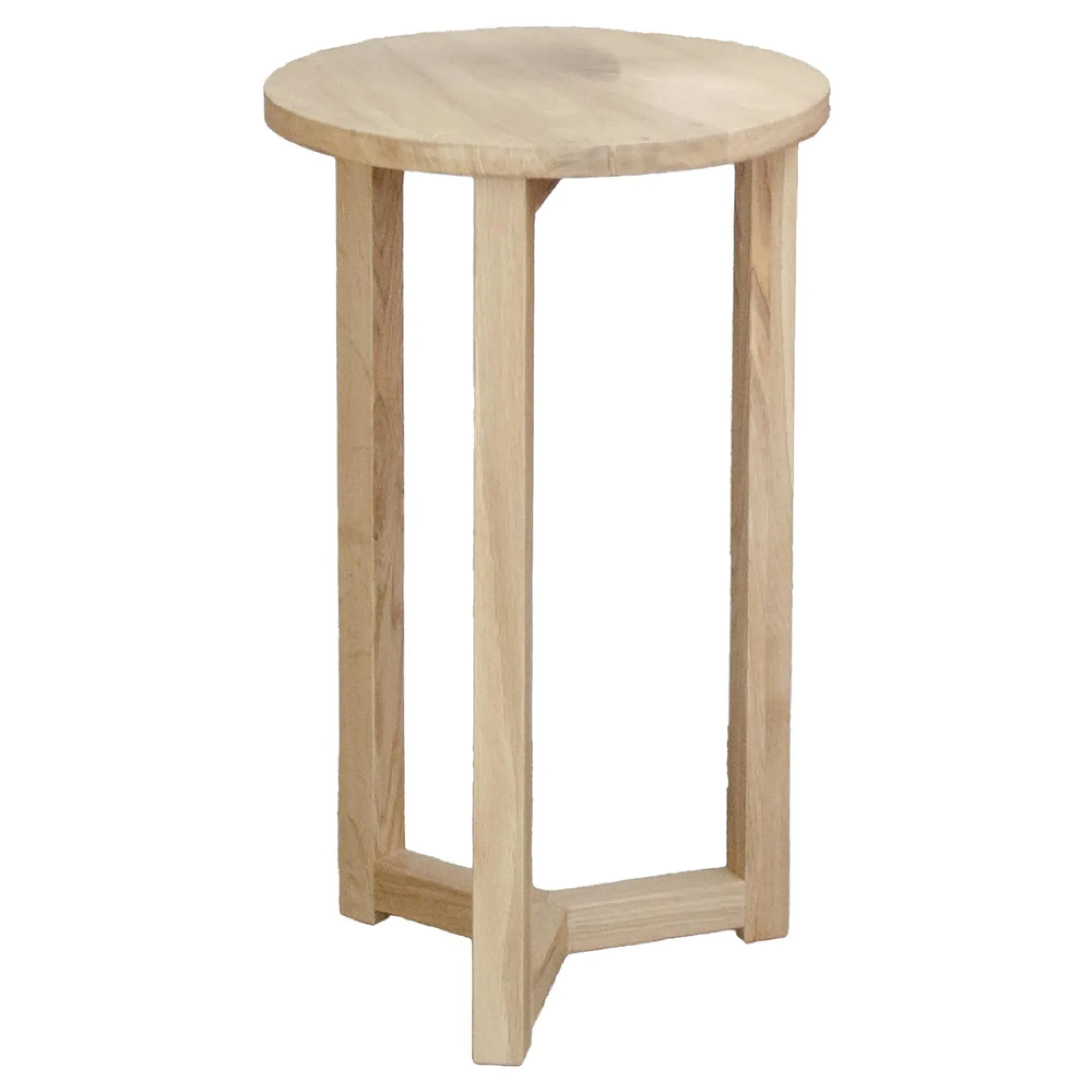 Studio Oak Round Occasional Lamp Table - Lacquered