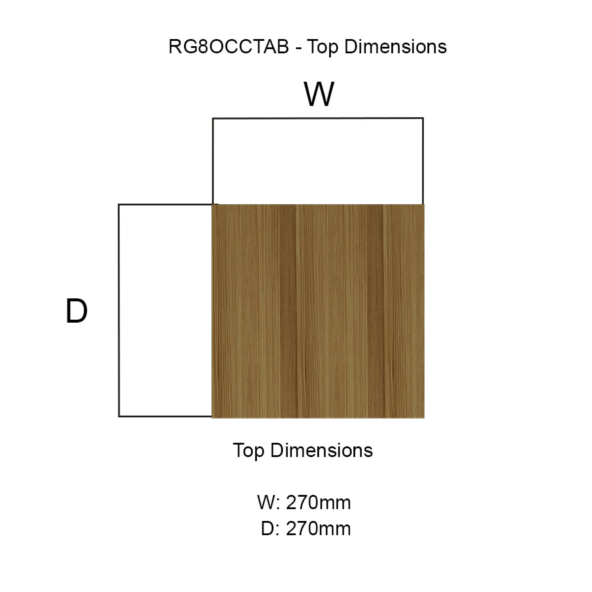 Studio Oak Square Lamp Table - Lacquered