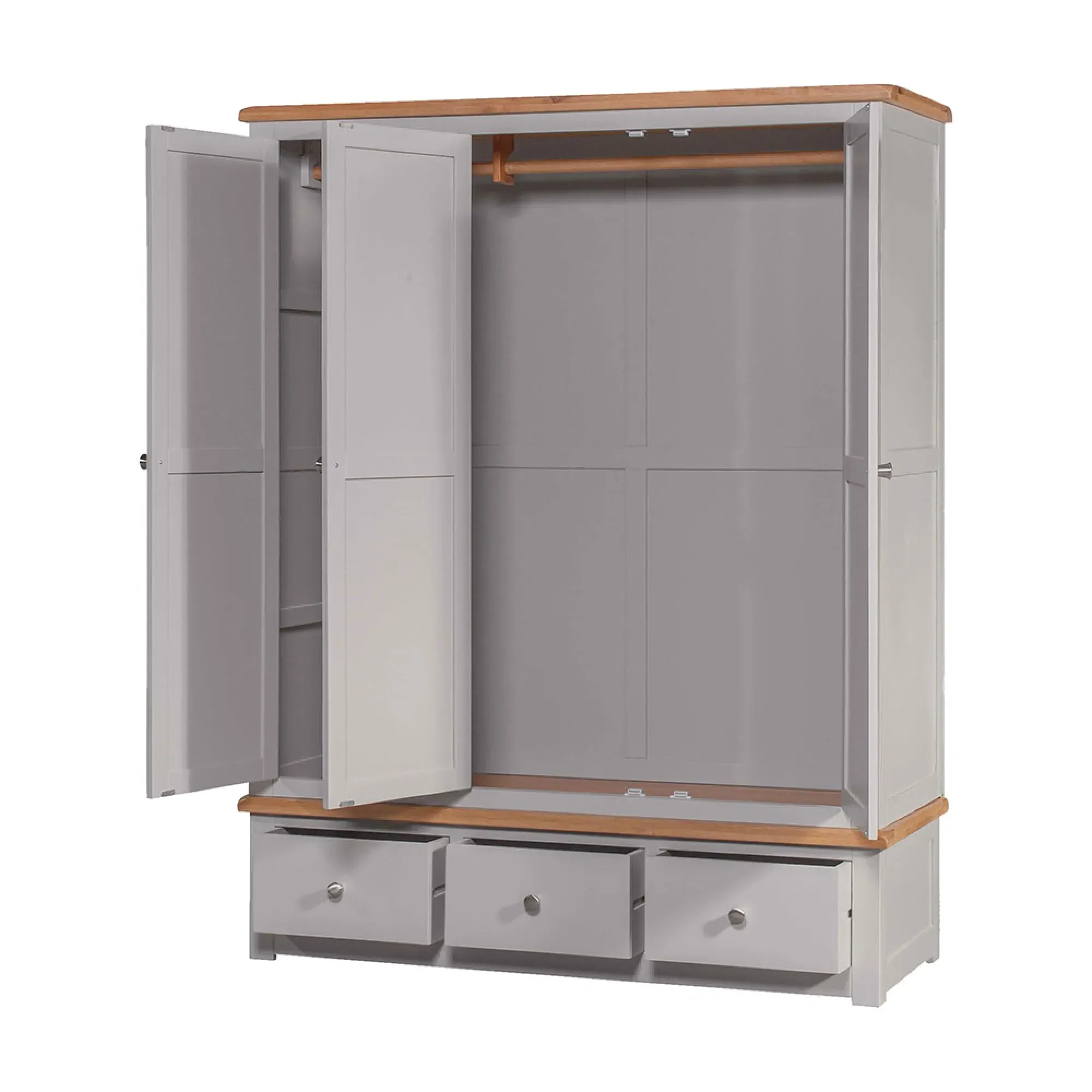 Sussex 3 Door 3 Drawer Wardrobe - Painted