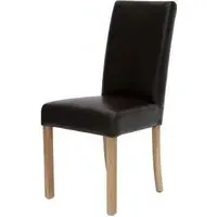 Tanner Dining Chair - Brown, Bycast Leather