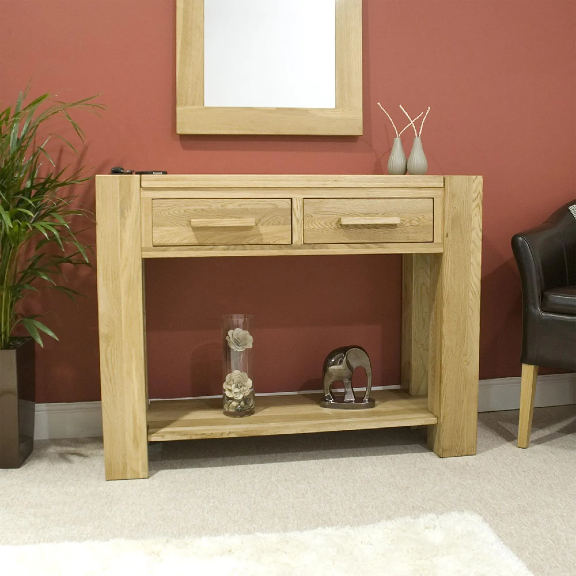 Trend Oak Console Table - Lacquered