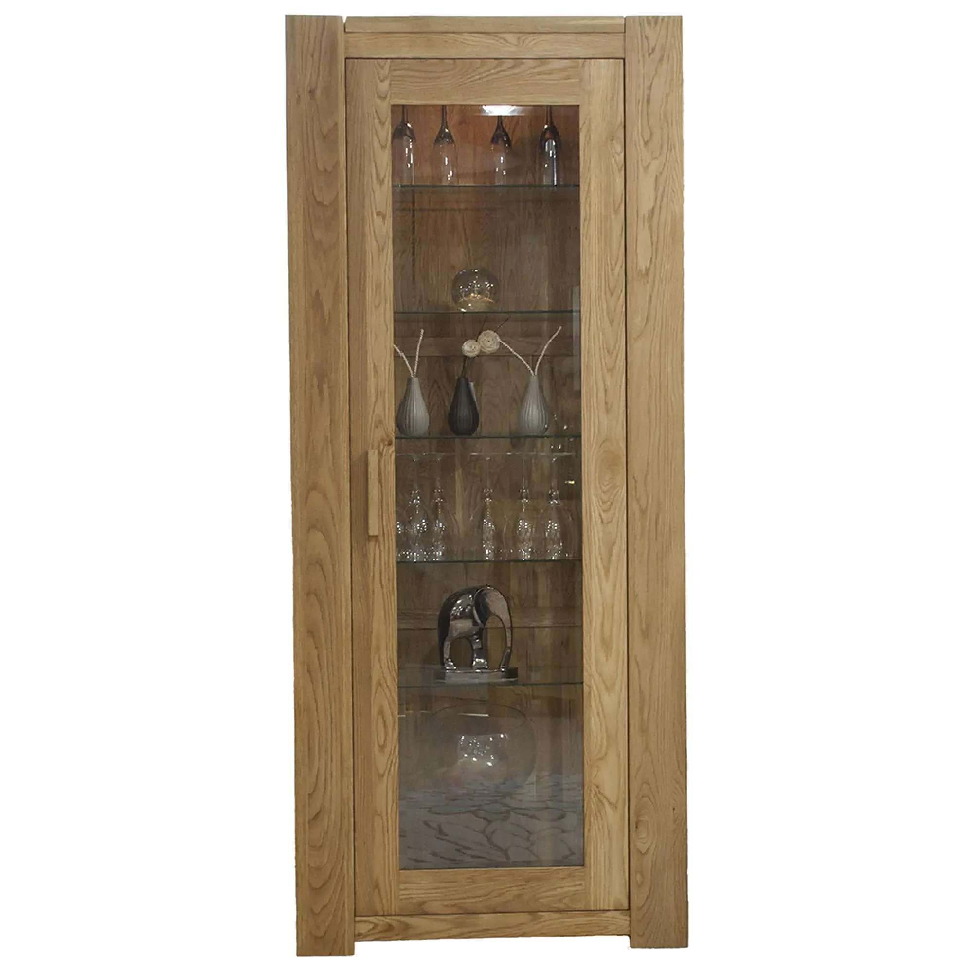 Trend Oak Display Cabinet - Lacquered