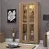 Trend Oak Glass Display Cabinet - Lacquered