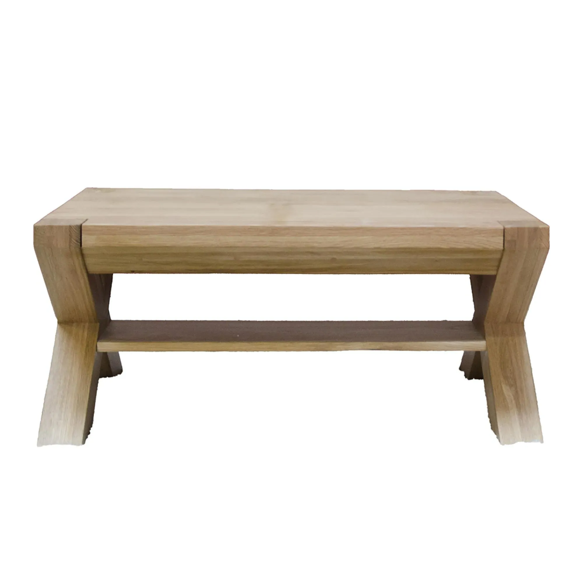Trend Oak Medium Coffee Table with X Leg - Lacquered