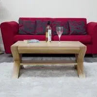 Trend Oak Medium Coffee Table with X Leg - Lacquered