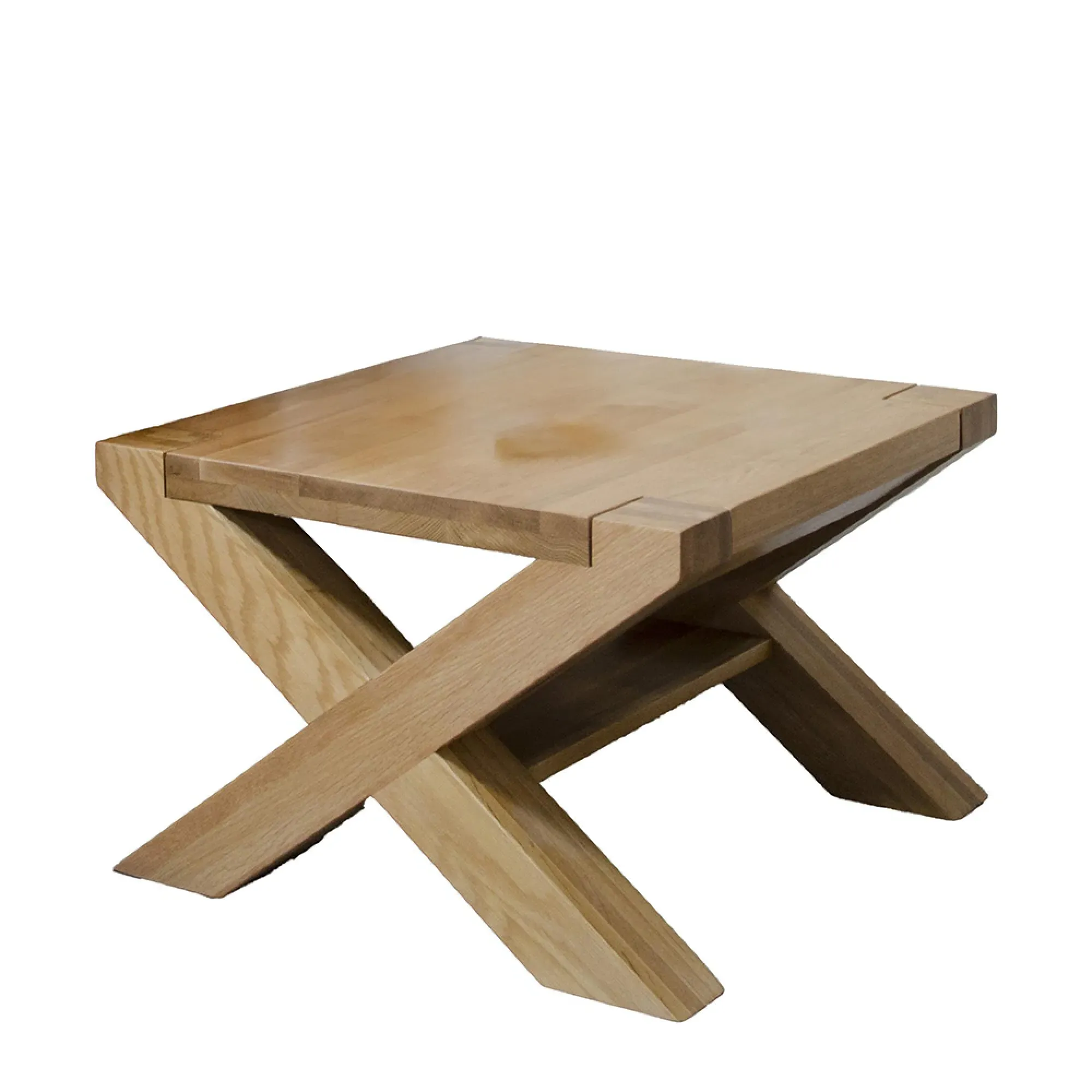 Trend Oak Small Coffee Table with X Leg - Lacquered
