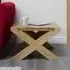 Trend Oak Small Coffee Table with X Leg - Lacquered