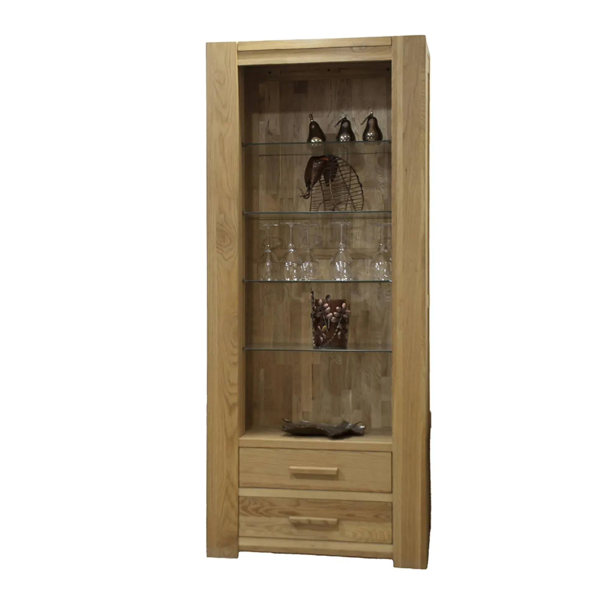 Trend Oak Tall Bookcase - Lacquered