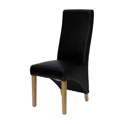 Wayne Dining Chair Set of 2 - Matt Black, Bonded Leather image