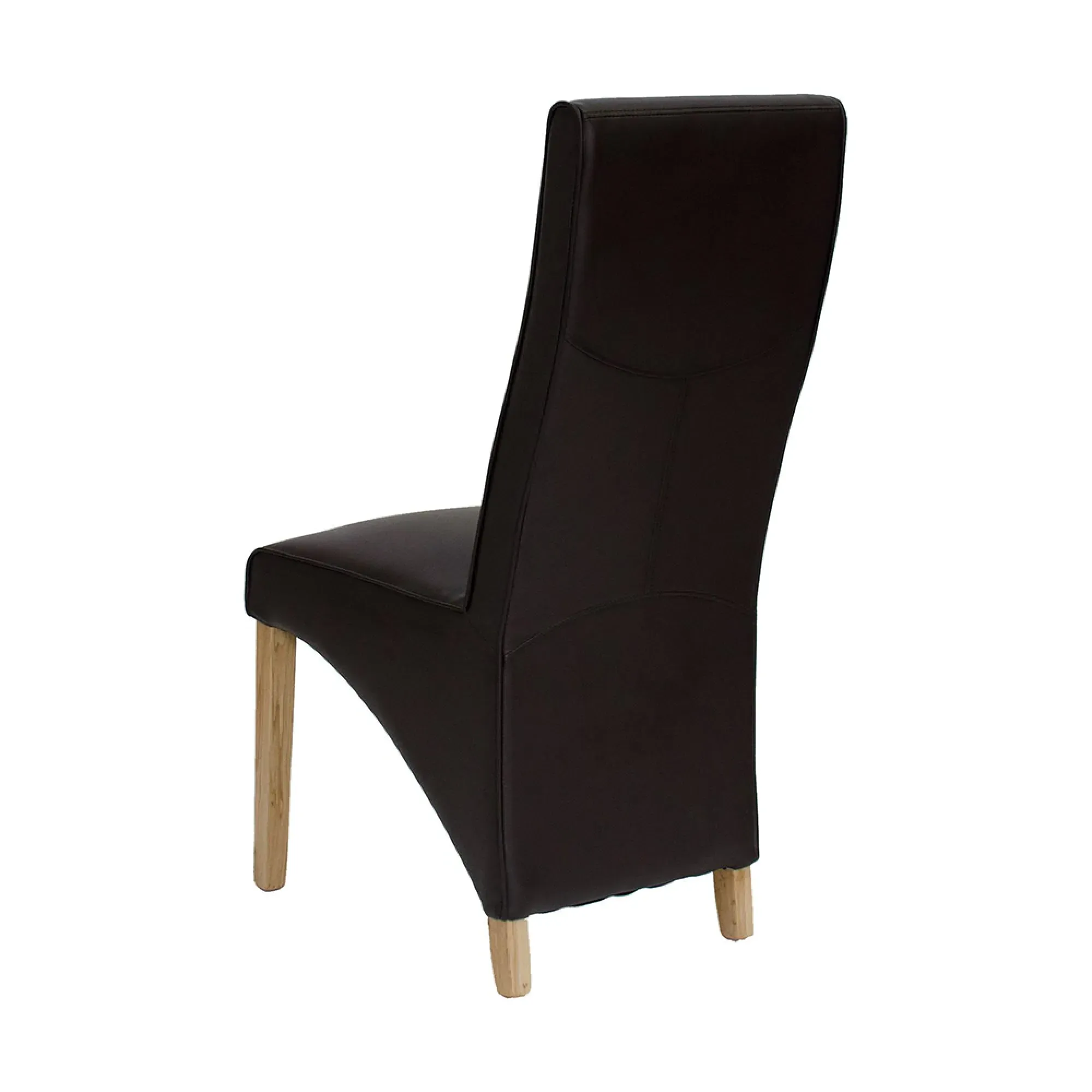 Wayne Dining Chair Set of 2 - Matt Brown, Bonded Leather