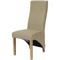 Wayne Dining Chair Set of 2 - Matt Ivory, Bonded Leather