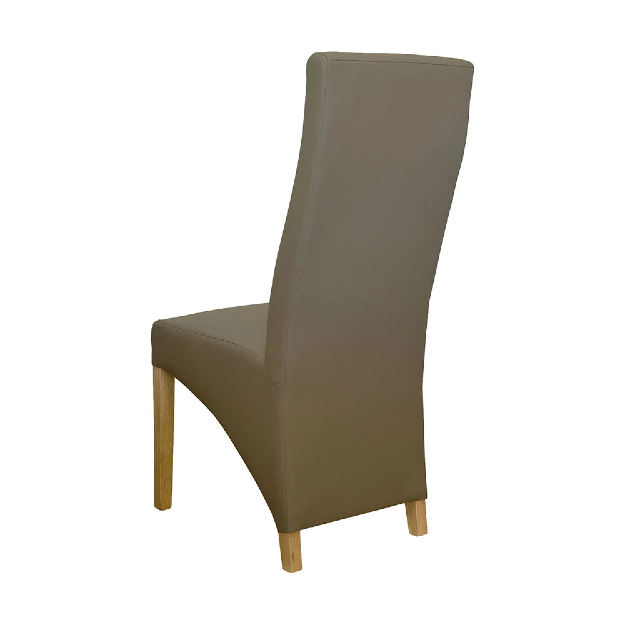 Wayne Dining Chair Set of 2 - Mushroom, Bonded Leather