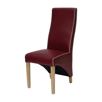 Wayne Dining Chair with Contrast Piping - Red image