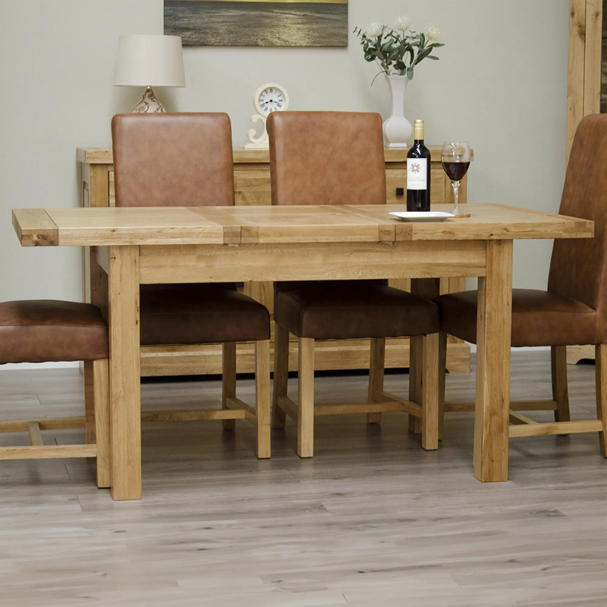 Winchcombe 4-Seater Butterfly Extendable Dining Table - Oak