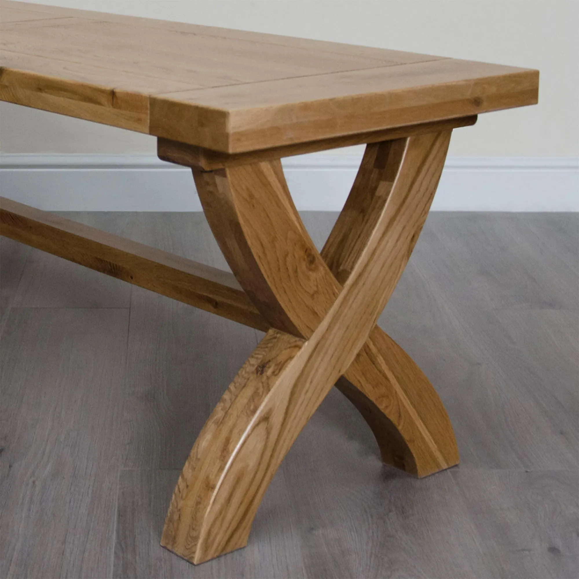 Winchcombe Cross Leg Dining Bench - Oak