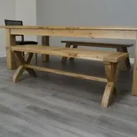 Winchcombe Cross Leg Dining Bench - Oak
