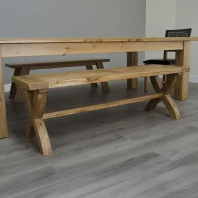 Winchcombe Cross Leg Dining Bench - Oak