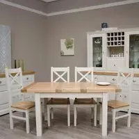 Winchcombe Extending Dining Table and Cross Back Chairs - Painted