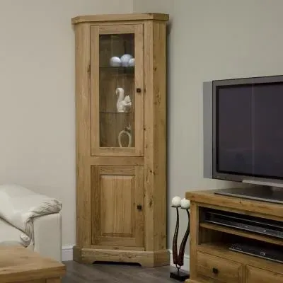 Winchcombe Oak Corner Display Unit - Oak