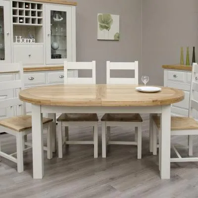 Winchcombe Oval 6-10 Seater Extending Dining Table - Painted