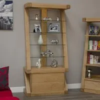 Ziggy Display Cabinet - Oak