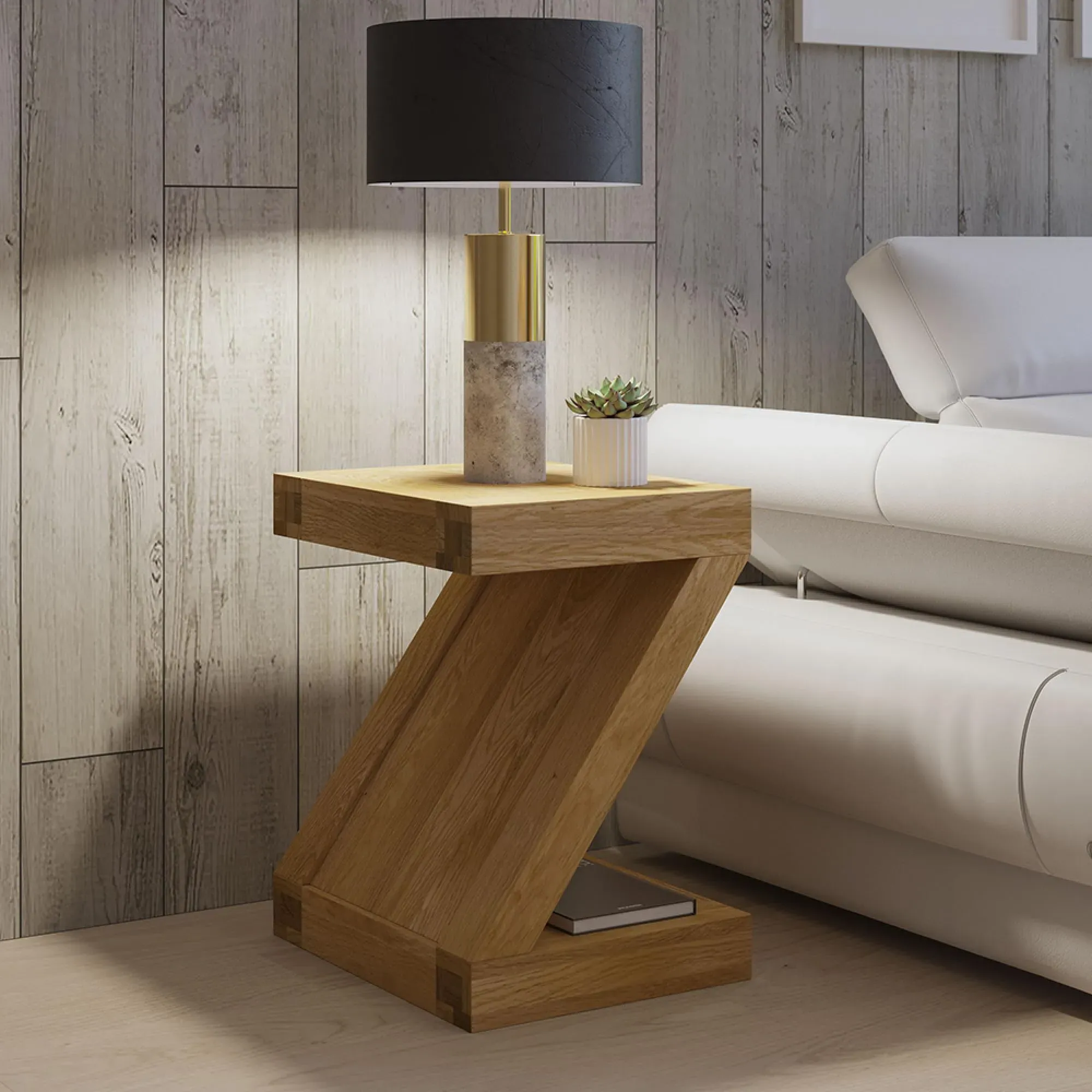 Ziggy Lamp Table - Oak