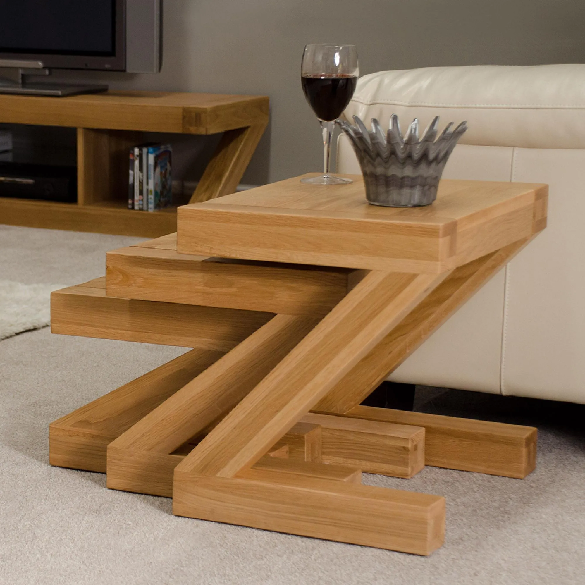 Ziggy Nest of Tables - Oak