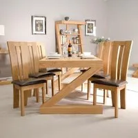 Ziggy Oak 6 Seater Dining Table - Lacquered