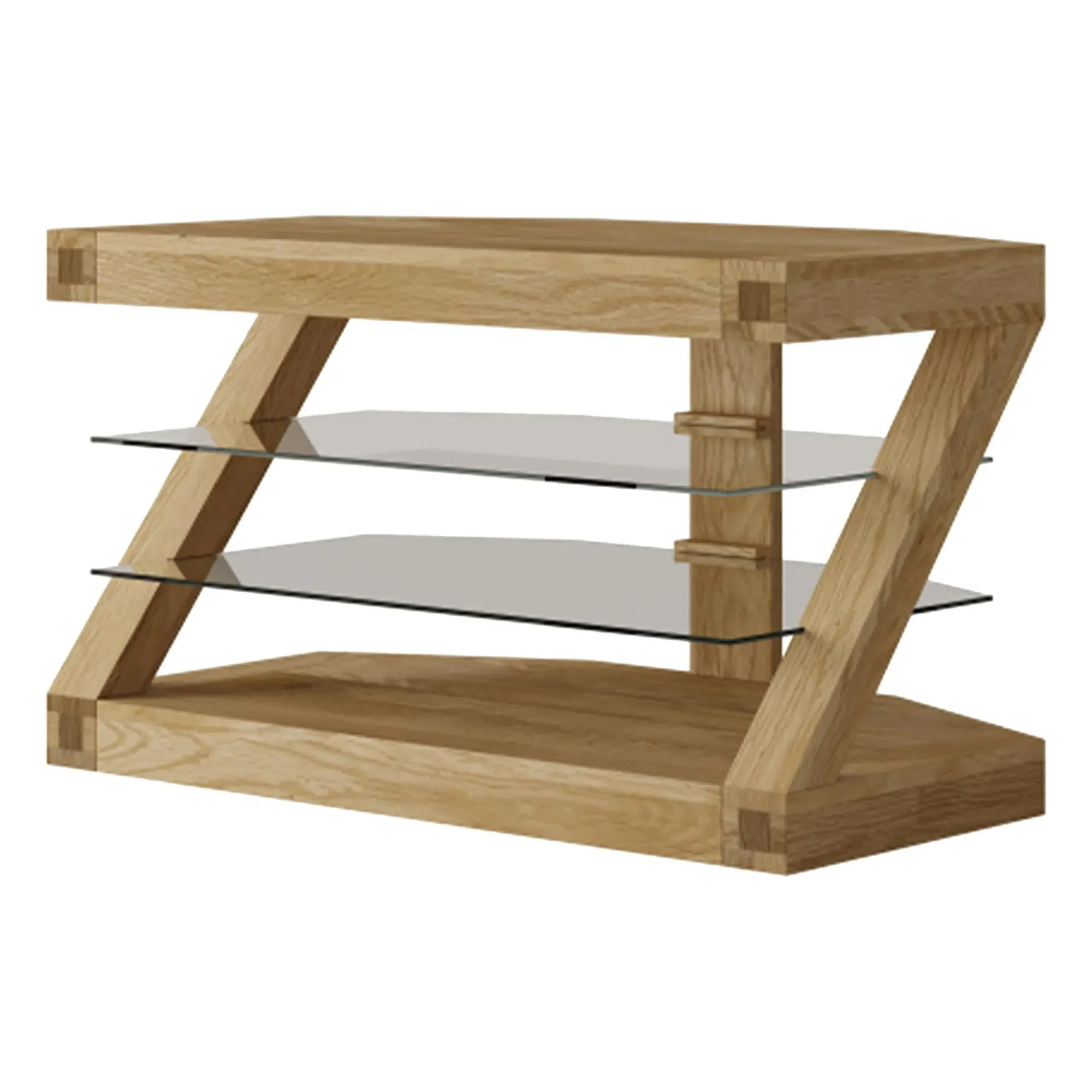 Ziggy Oak Corner TV Unit - Lacquered