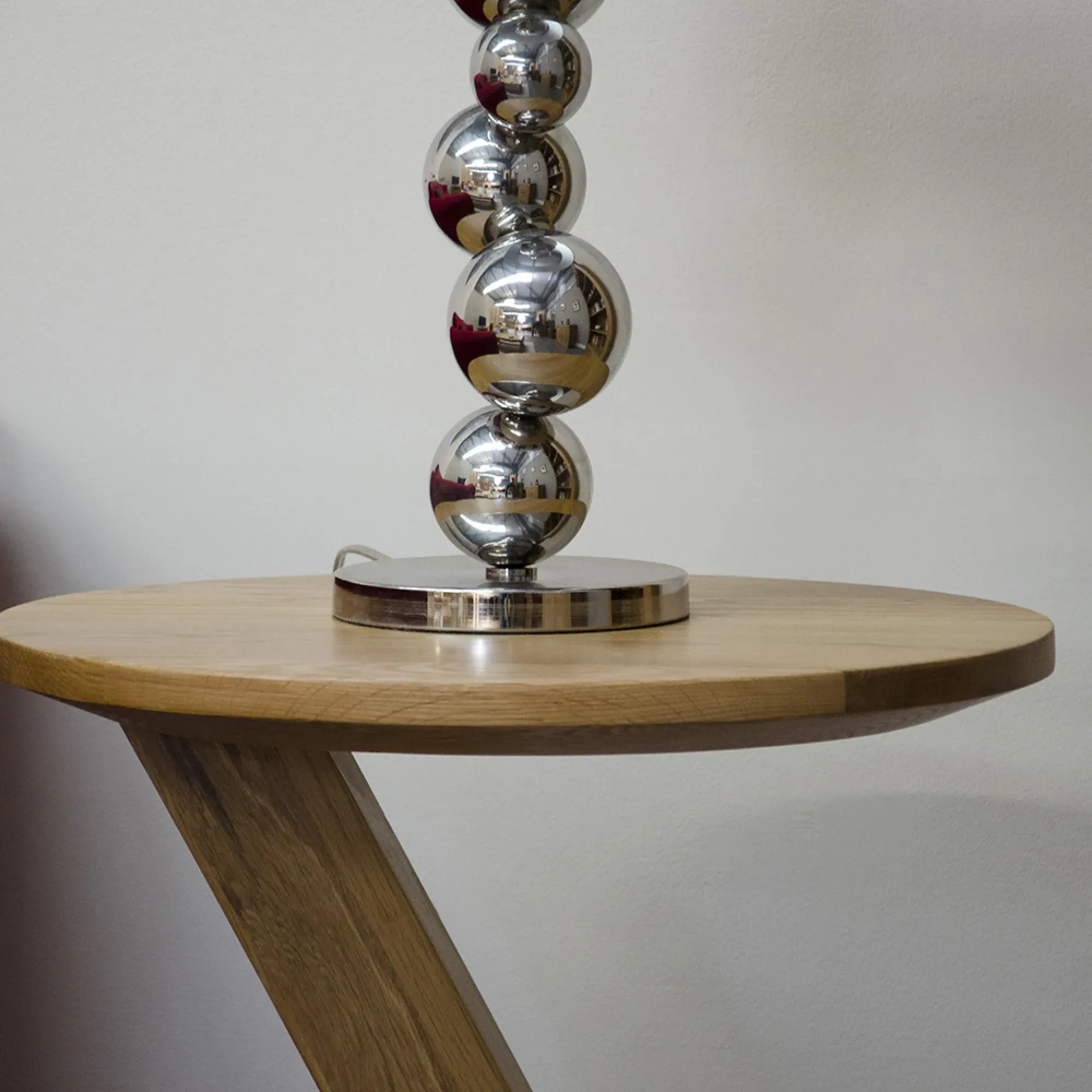 Ziggy Oak Lamp Table - Lacquered