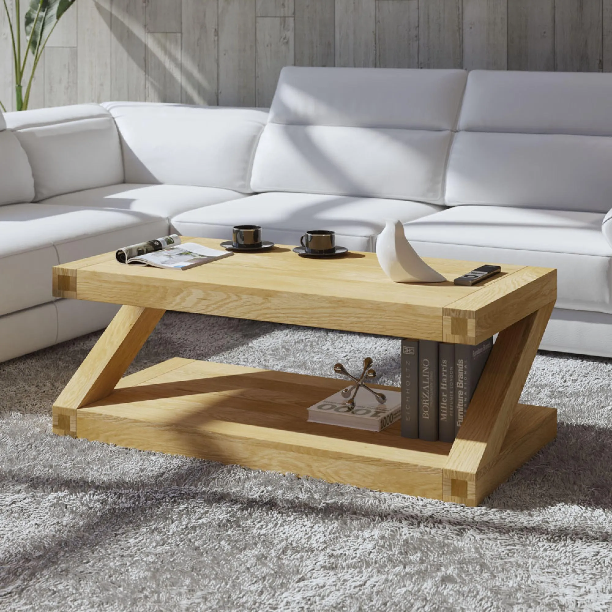 Ziggy Oak Large Coffee Table - Lacquered