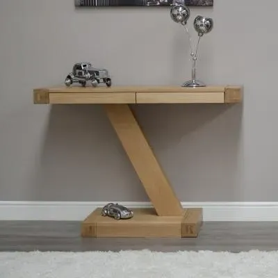 Ziggy Oak Large Console Table - Lacquered