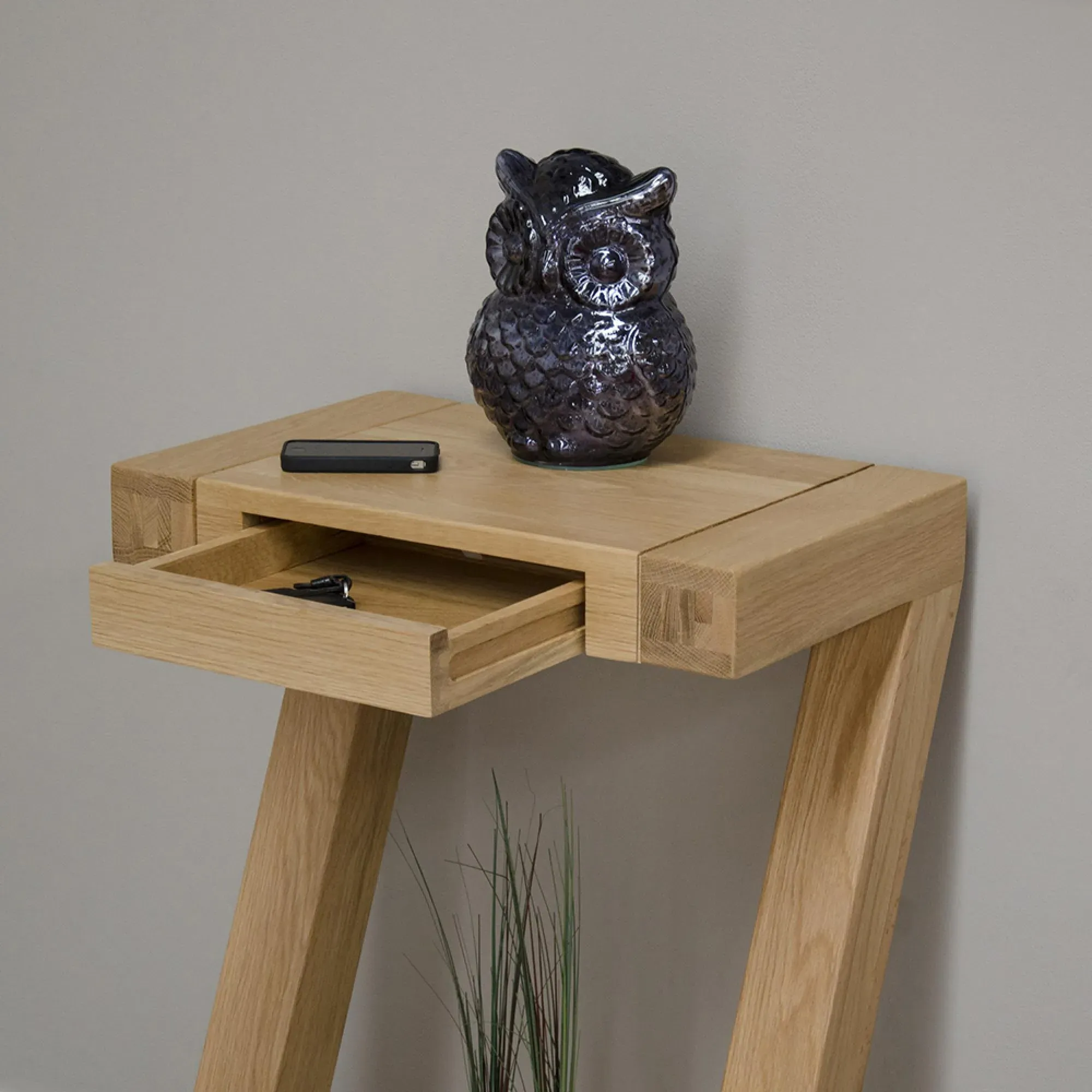 Ziggy Oak Small Console Table - Lacquered