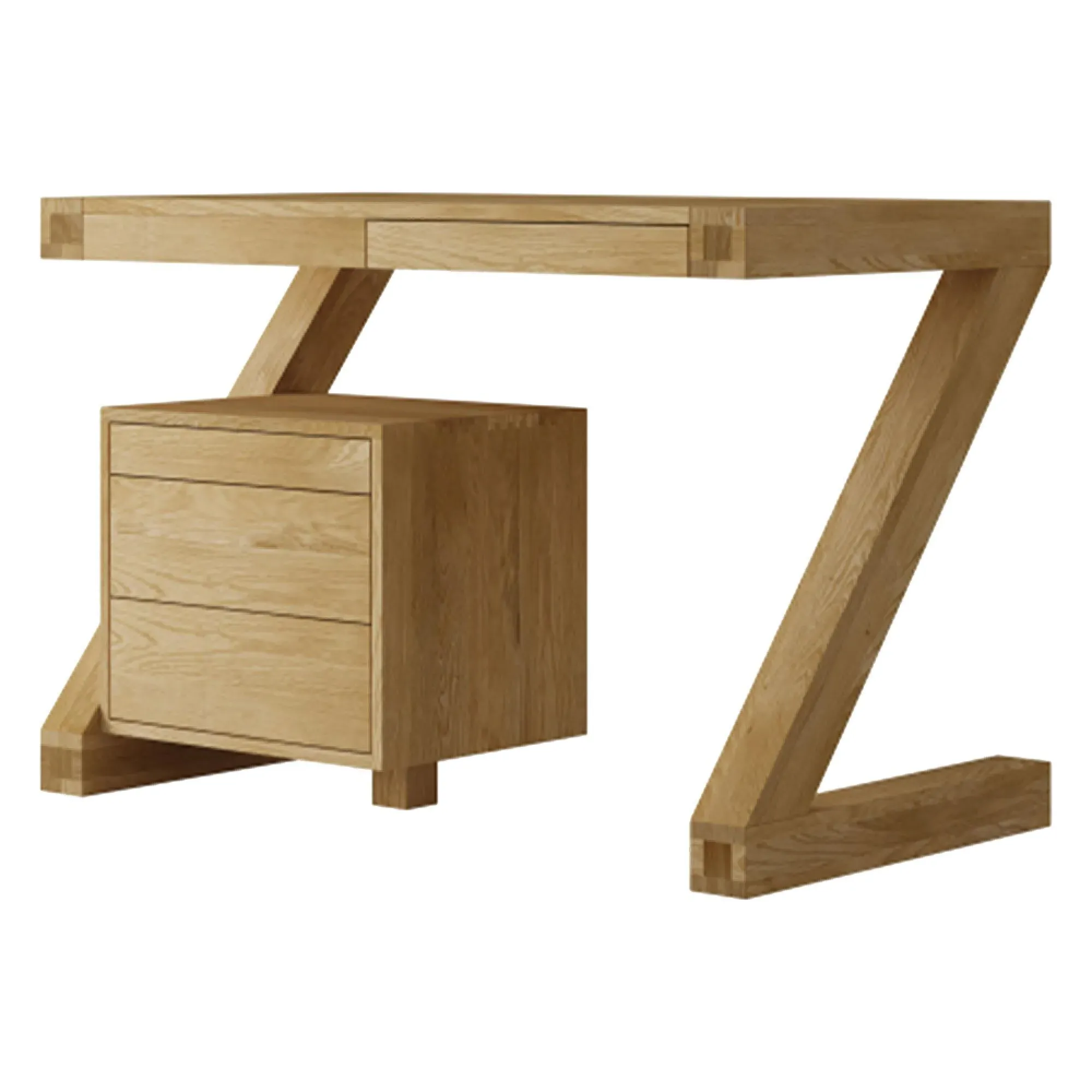 Ziggy Oak Small Desk - Lacquered