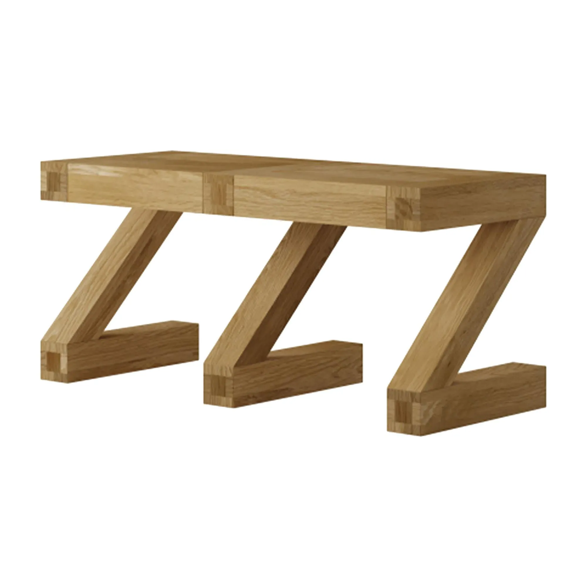 Ziggy Oak Small Dining Bench - Lacquered