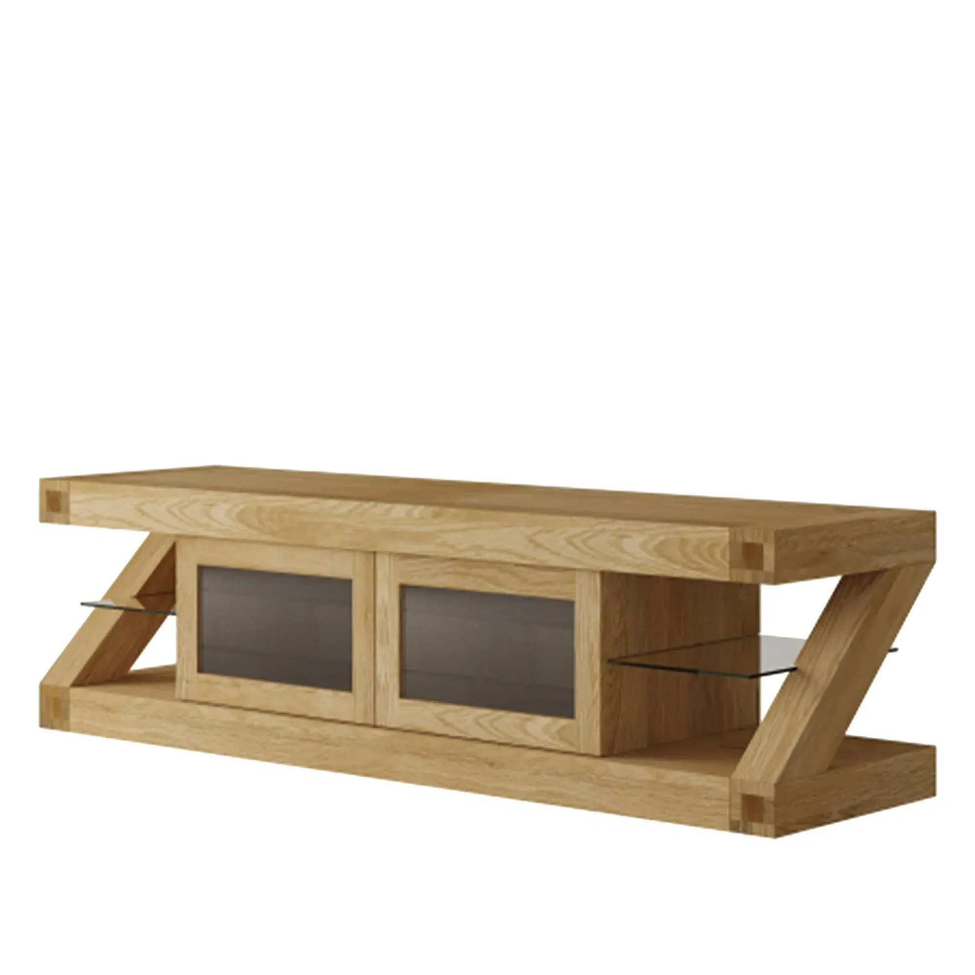 Ziggy TV Unit with Glass - Oak