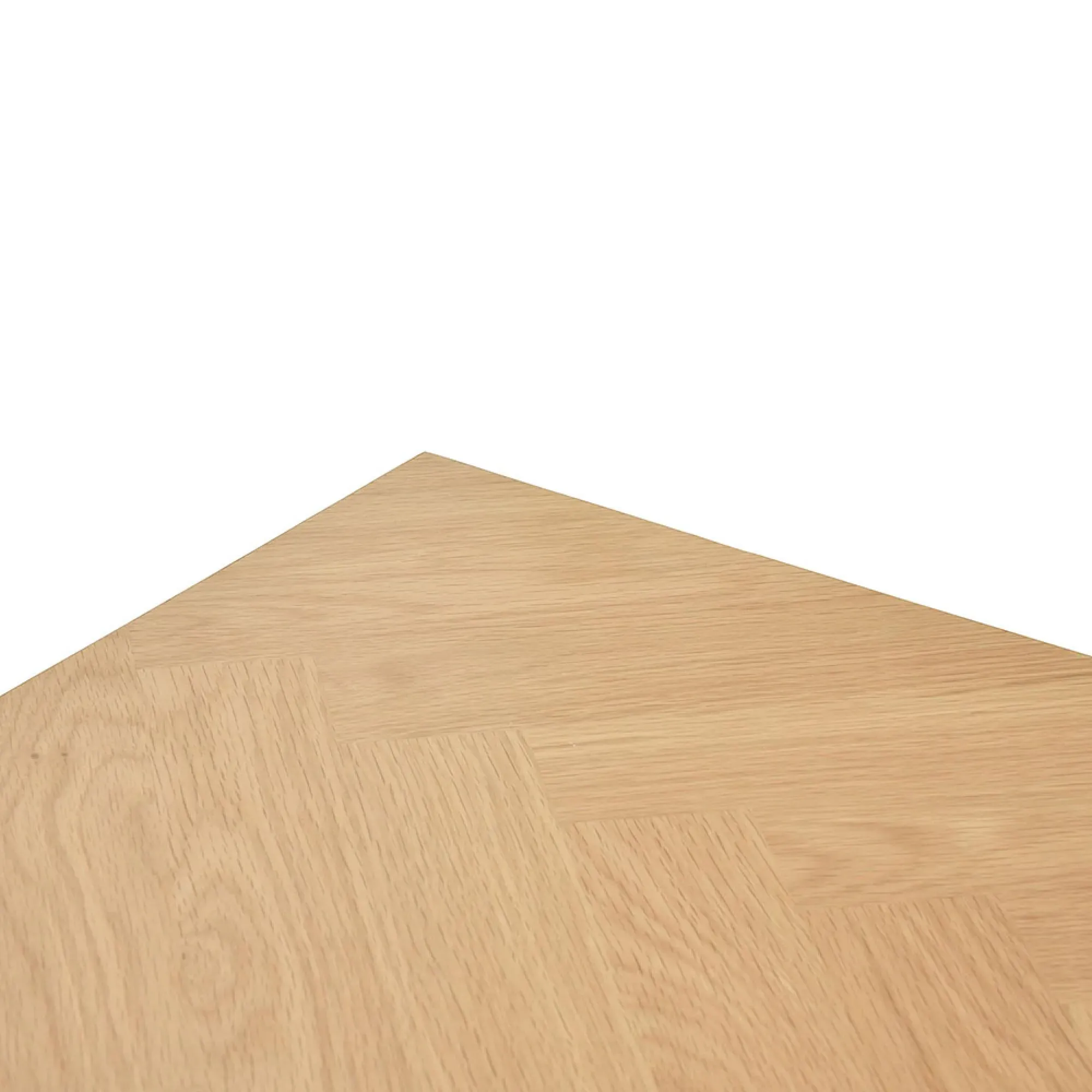 Amora 8 Seater Dining Table with Herringbone Pattern - Oak