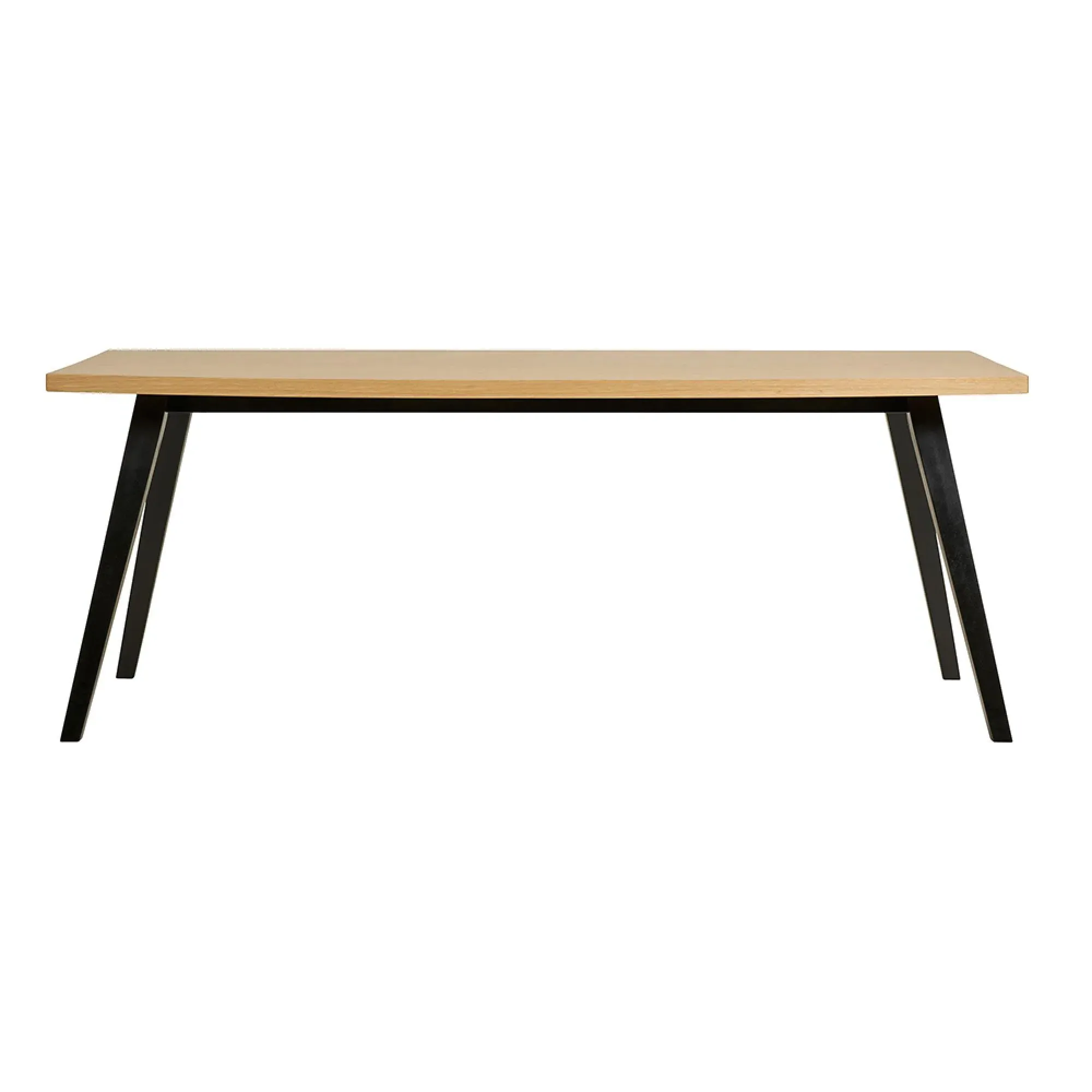 Amora 8 Seater Dining Table with Herringbone Pattern - Oak