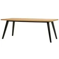 Amora 8 Seater Dining Table with Herringbone Pattern - Oak