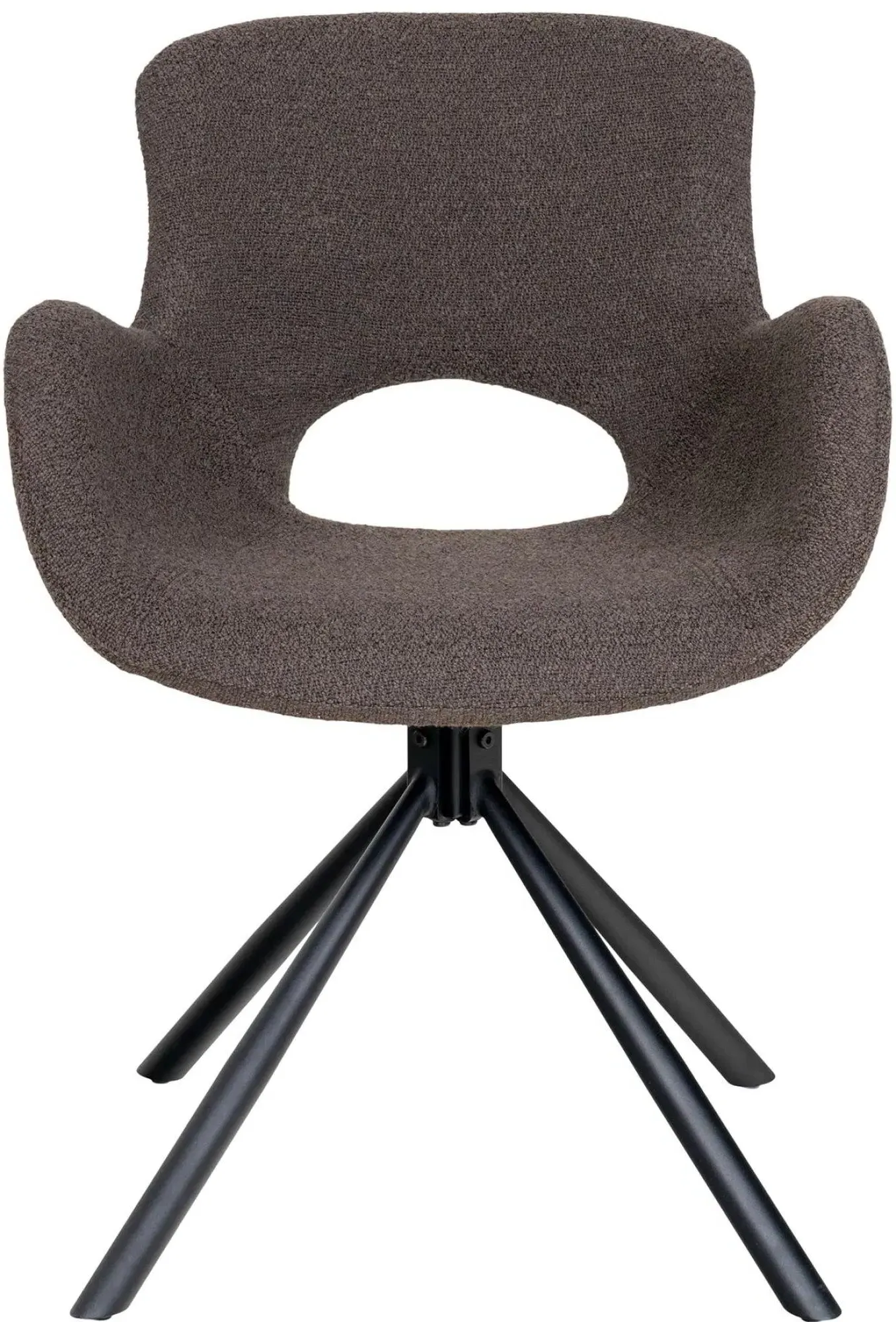 Amorim Boucle Swivel Dining Chair - Brown