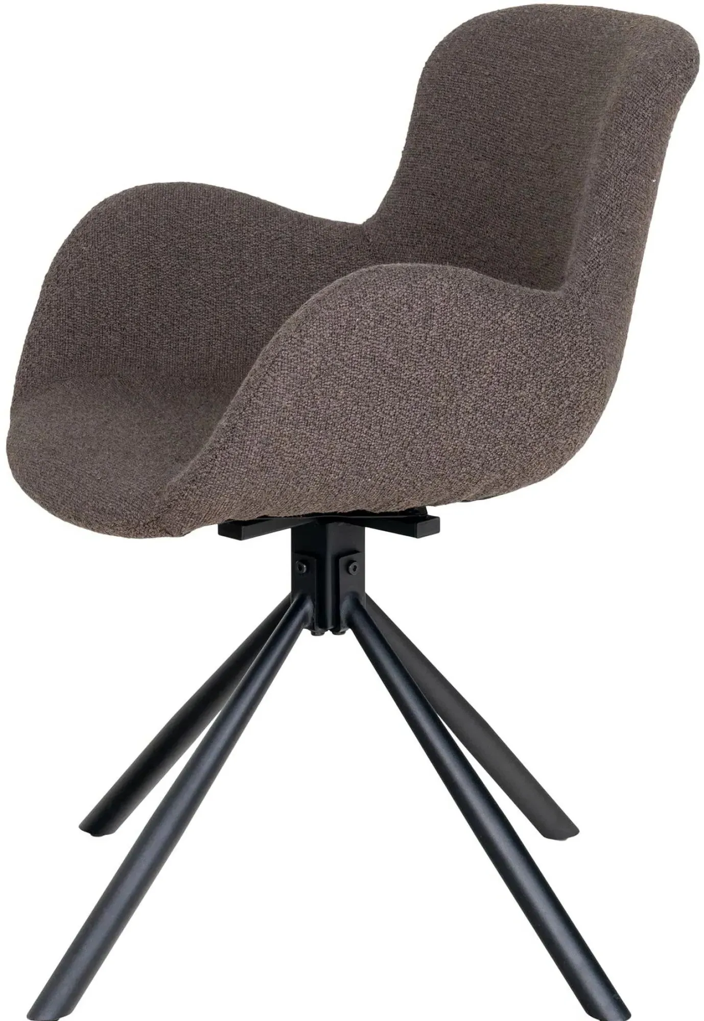 Amorim Boucle Swivel Dining Chair - Brown
