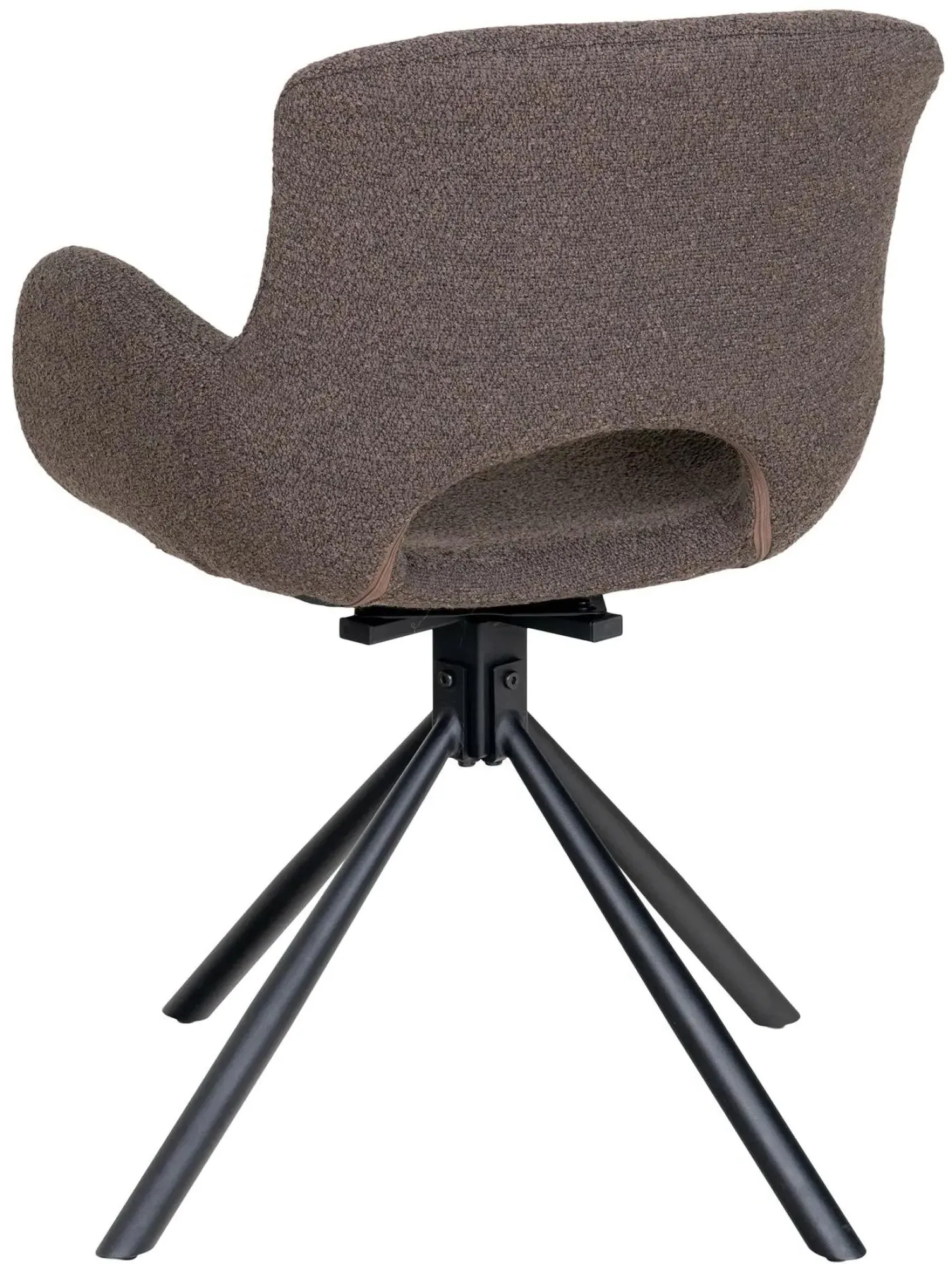 Amorim Boucle Swivel Dining Chair - Brown