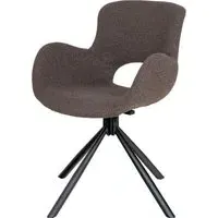 Amorim Boucle Swivel Dining Chair - Brown