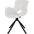Amorim Swivel Dining Chair - White, Boucle Fabric
