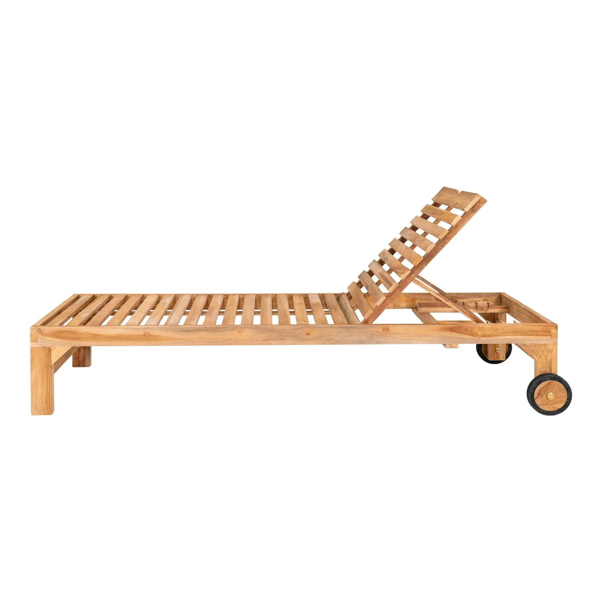 Andorra Garden Sunlounger - Natural, Teak Wood