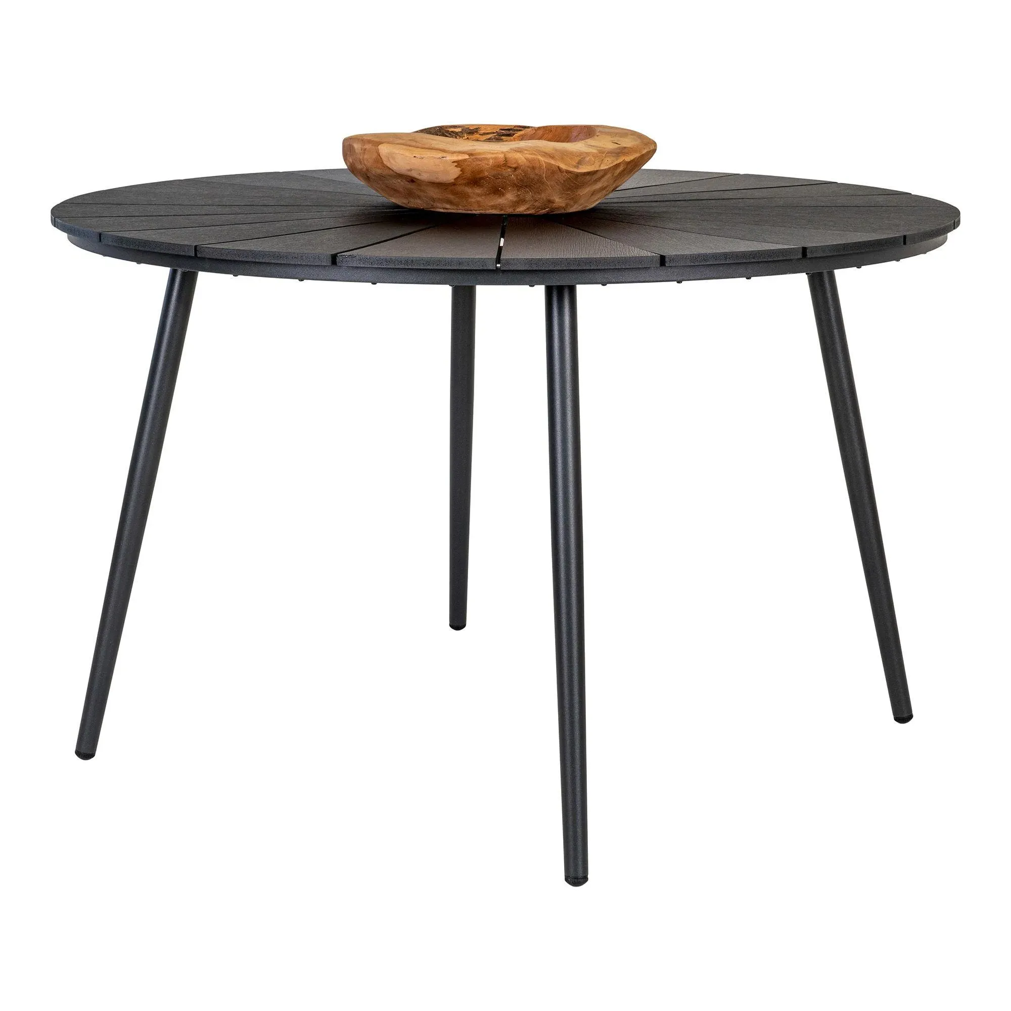 Atlanta 4-Seater Round Dining Table - Black, Wood