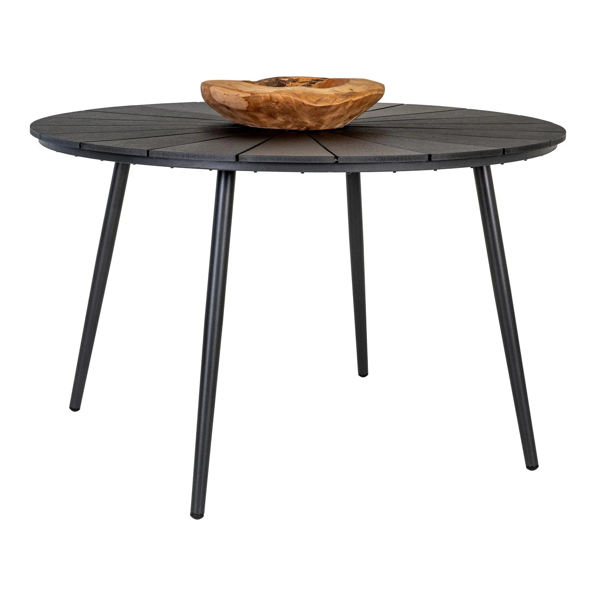 Atlanta 4-Seater Round Dining Table - Black, Wood