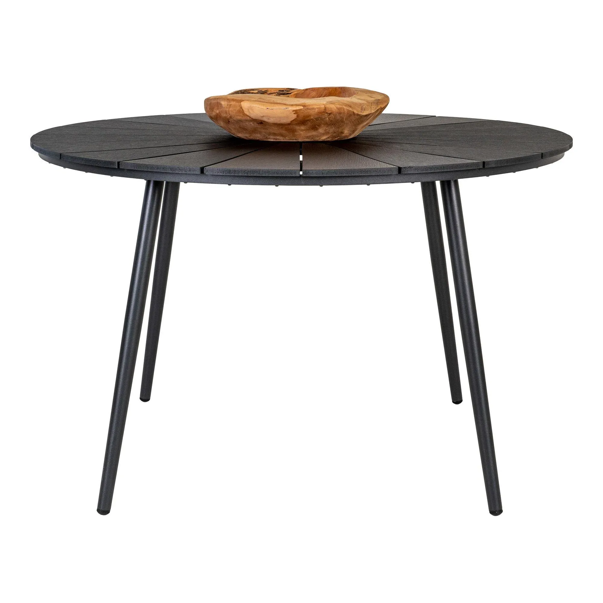 Atlanta 4-Seater Round Dining Table - Black, Wood
