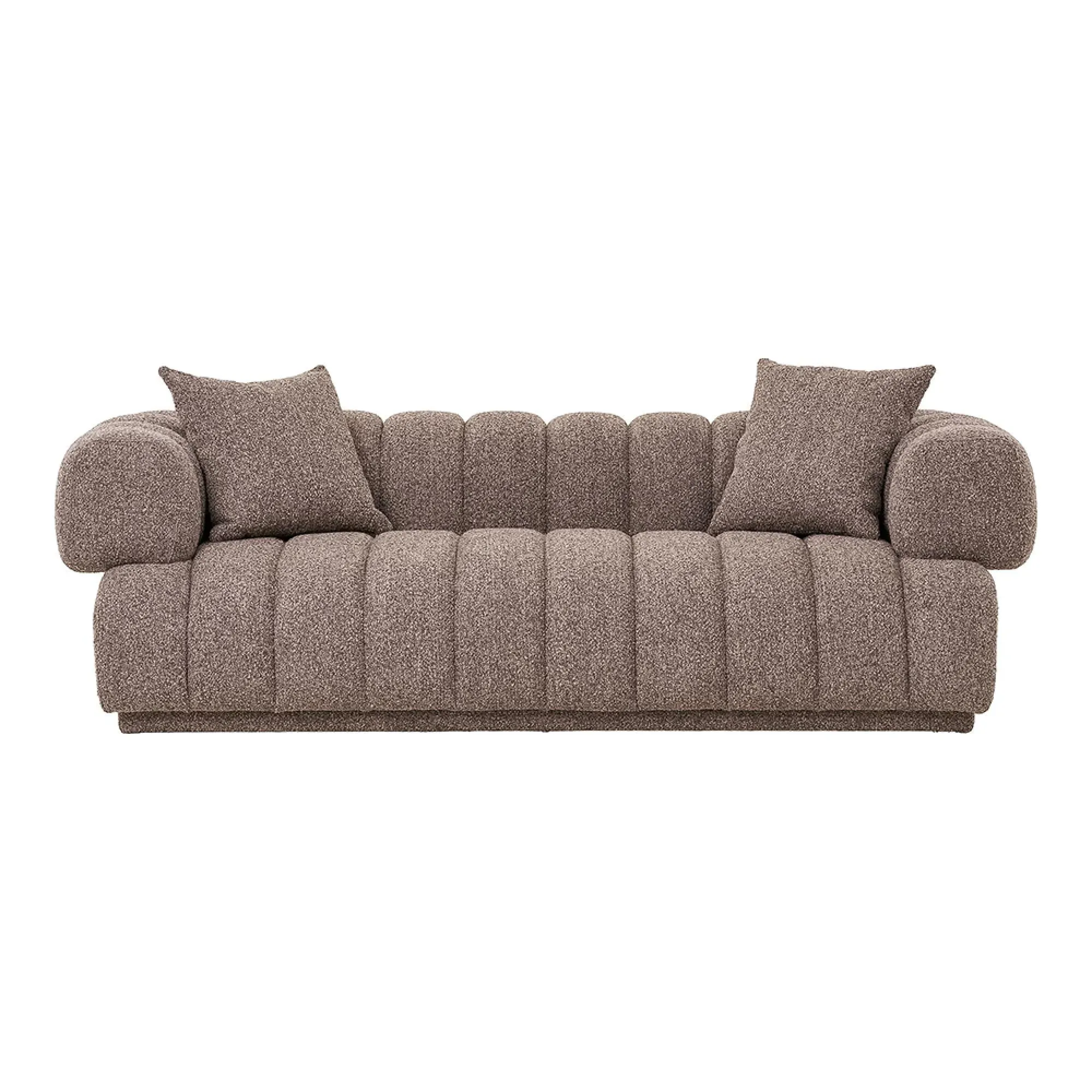 Aurora 3-Seater Sofa - Brown, Fabric